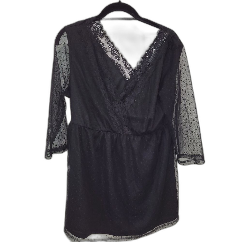 Suzanne Betro Black Lace Tunic Top / Dress